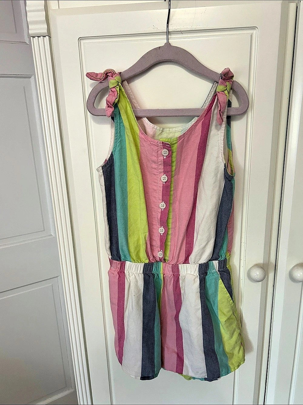 GAP Girls Striped Romper Size 6 Like New